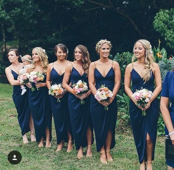 blue bridesmaid dress